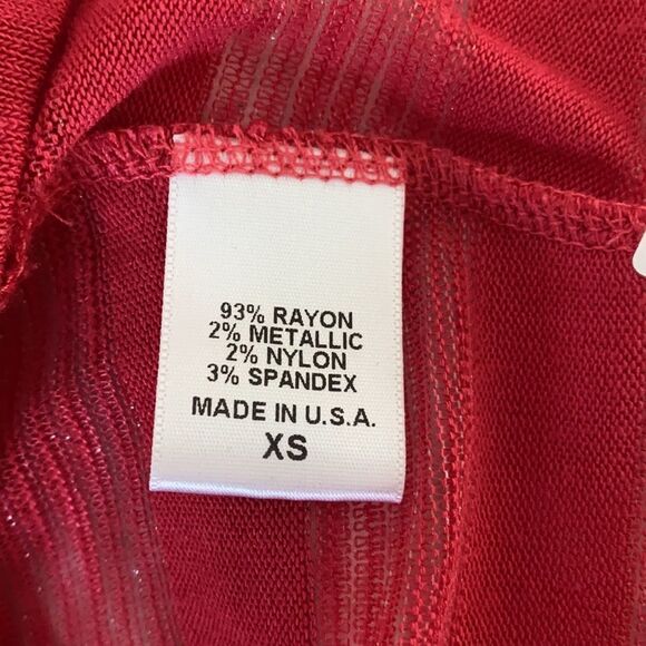 Bobeau 3/4 sleeve top coral sheer sz XS - Picture 8 of 8